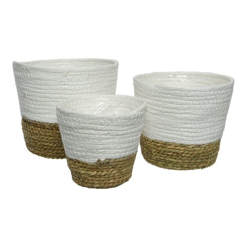 Set med planteringskrl EDM 875984 Vit Brun Snre (3 Delar)
