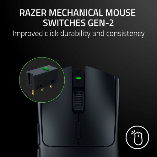 Spelmus med LED Razer RZ01-04910100-R3M1 Svart 30000 dpi