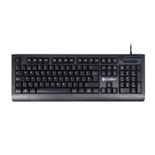 Tangentbord CoolBox COO-TEC04DNI Svart Qwerty Spanska