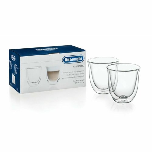 Set med 2 kaffekoppar De'Longhi 5513214601 Transparent 2 Delar