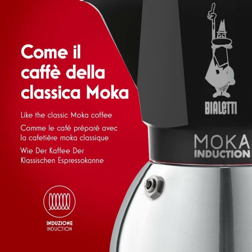 Italiensk Kaffepanna Bialetti 0006936 Svart Rostfritt stl Alumi