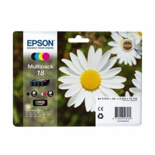 Original Bl�ckpatron Epson Multipack 18 4 colores Gul Svart Turk