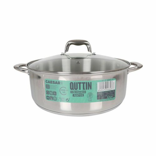 Kastrull med glaslock Quttin Caesar Stl  32 x 12,5 cm (2 antal