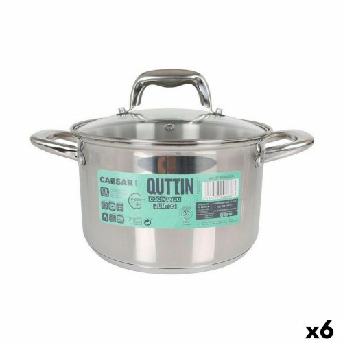 Kastrull med glaslock Quttin Caesar Stl  20 x 13,5 cm (6 antal