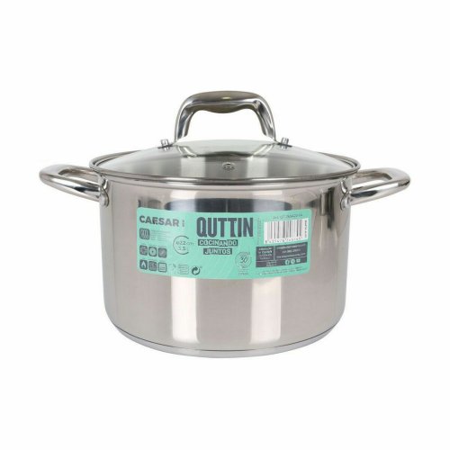 Kastrull med glaslock Quttin Caesar Stl  22 x 14,5 cm (4 antal