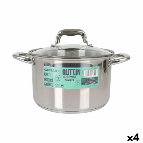 Kastrull med glaslock Quttin Caesar Stl  22 x 14,5 cm (4 antal