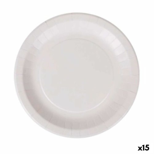 Tallriksset Algon Engngsanvndning Vit Papp 28 cm (15 antal)