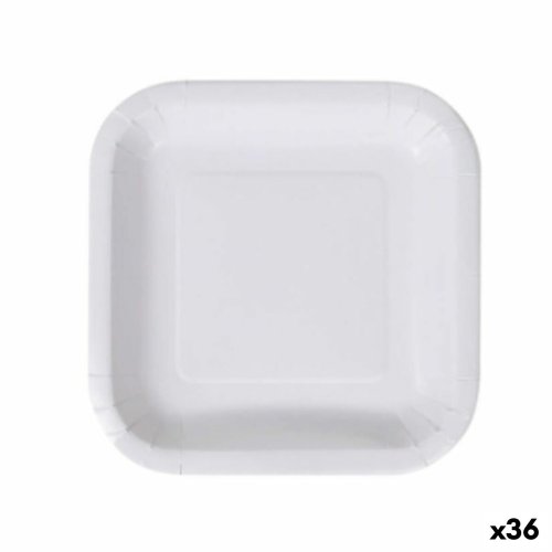 Tallriksset Algon Engngsanvndning Vit Papp 23 cm (36 antal)