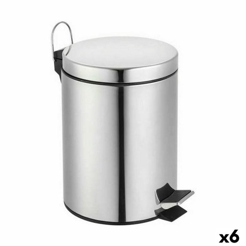 Sophink med pedal Confortime Silvrig 5 L (6 antal)
