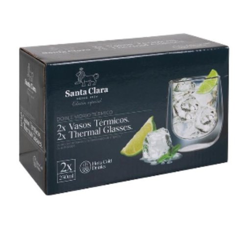 Glasset Inde Santa Clara Borosilikatglas 250 ml 2 Delar