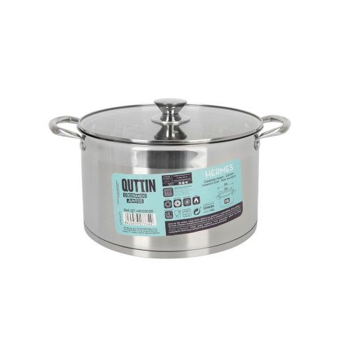 Kastrull med glaslock Quttin Hermes Stl 10 L (4 antal)
