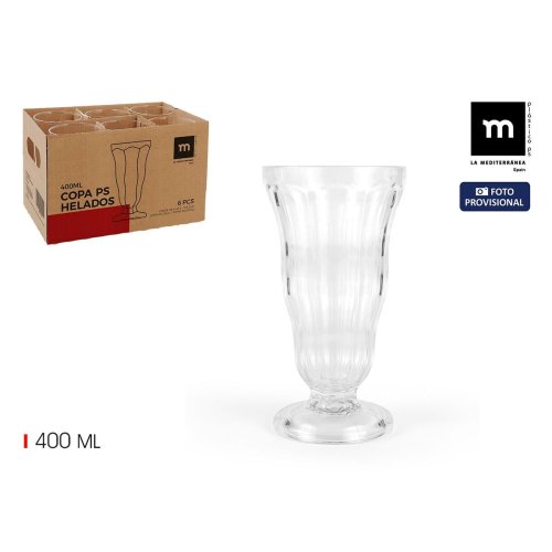 Glass- och milkshakeglas La Mediterrnea 0,4 l (24 antal)