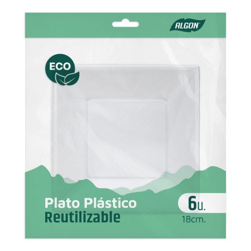 Tallriksset Algon Plast 18 cm 6 Delar (24 antal)