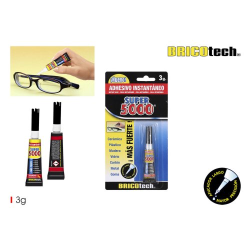 Omedelbar vidhftning Bricotech Super 5000 3 g (36 antal)