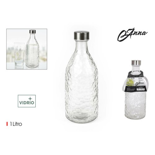 Glasflaska La Mediterrnea Metall Glas 1 L (12 antal)