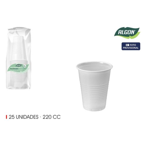 Glasset Algon Vit 220 ml 25 Delar (24 antal)