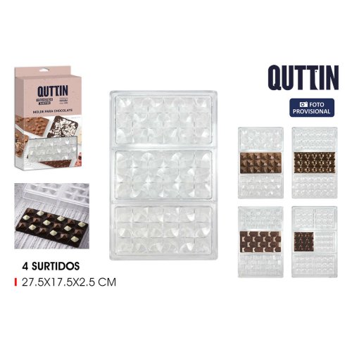 Bakform Quttin CHOCOLATE 27,5 x 17,5 x 2,5 cm (12 antal)