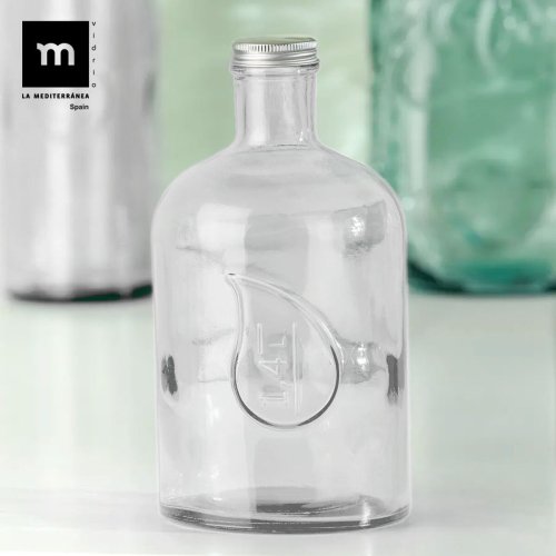 Glasflaska La Mediterrnea Metall Glas 1,4 L (12 antal)