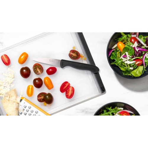 Set med skalknivar Cuyfor Svart Silvrig Rostfritt stl 7,5 cm 6