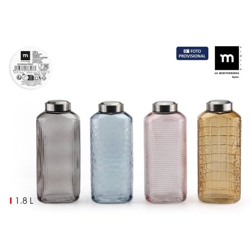 Glasflaska La Mediterrnea Glas 1,8 L (8 antal)
