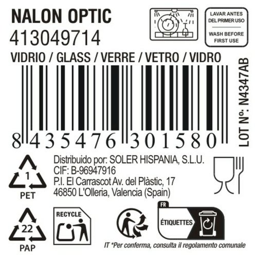 Glas fr vatten La Mediterrnea Nalon optic (36 antal)