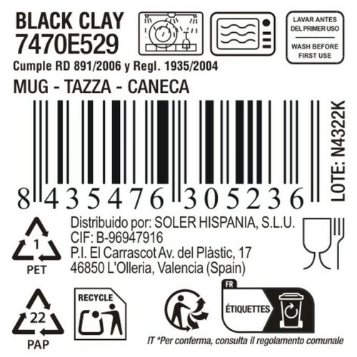 Koppar La Mediterrnea Black clay (24 antal)