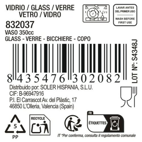 Glas fr vatten La Mediterrnea Ciclon (48 antal)
