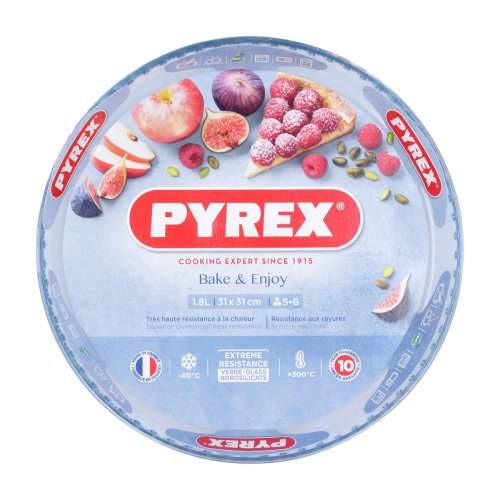 Kakform Pyrex Classic Vidrio Transparent Glas Platt Rund 31 x 31