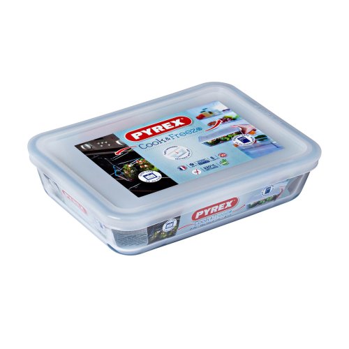 Rektangulr matlda med lock Pyrex Cook & Freeze 19 x 14 x 5 cm
