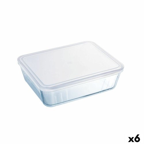 Rektangulr matlda med lock Pyrex Cook & Freeze 25 x 20 cm Tran