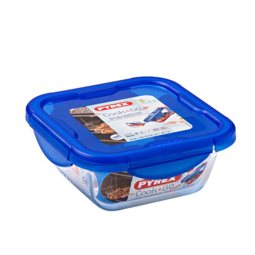 Hermetisk matlda Pyrex Cook & Go 16,7 x 16,7 x 7 cm Bl 850 ml