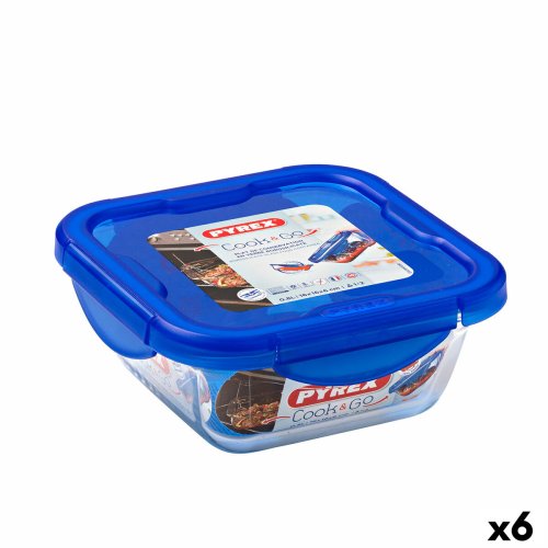Hermetisk matlda Pyrex Cook & Go 16,7 x 16,7 x 7 cm Bl 850 ml