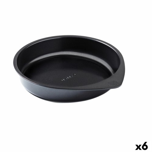 Kakform Pyrex Magic Svart Metall Rund 20 cm 6 antal