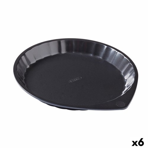 Kakform Pyrex Magic Svart Metall Platt Rund  27 cm 6 antal