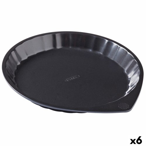 Kakform Pyrex Magic Svart Metall Platt Rund  30 cm 6 antal