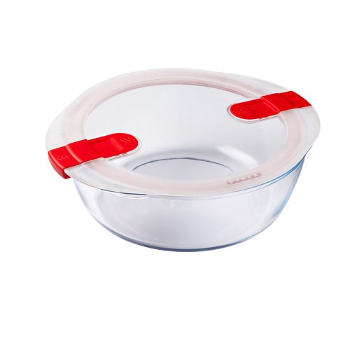Hermetisk matlda Pyrex Cook&heat 26 x 23 x 8 cm 2,3 L Rd Glas