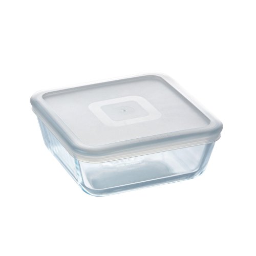Fyrkantig matlda med lock Pyrex Cook&freeze Transparent Glas Si