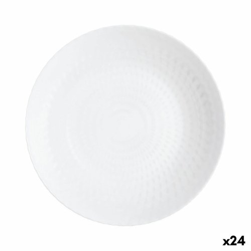 Djup tallrik Luminarc Pampille Vit Glas (20 cm) (24 antal)