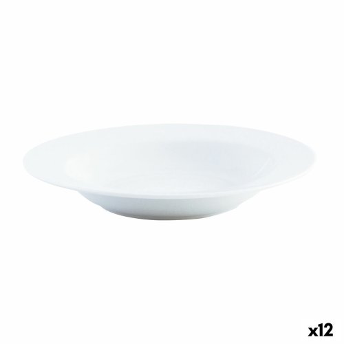 Djup tallrik Quid Basic Vit Keramik  21,5 cm (12 antal)