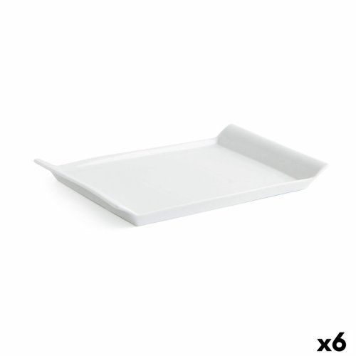 Snacksbricka Quid Gastro Fresh 26 x 18 cm Keramik Vit (6 antal)