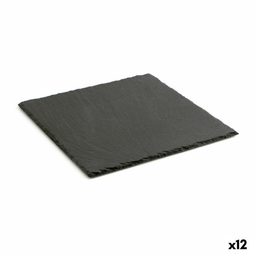 Keramikbricka med rittavla-effekt Quid Gastro Fun Svart (25 x 25