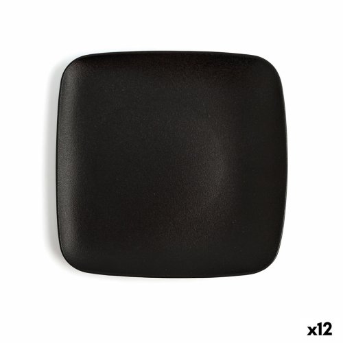 Platt skl Ariane Antracita Fyrkantig Svart Keramik 20 cm (12 an