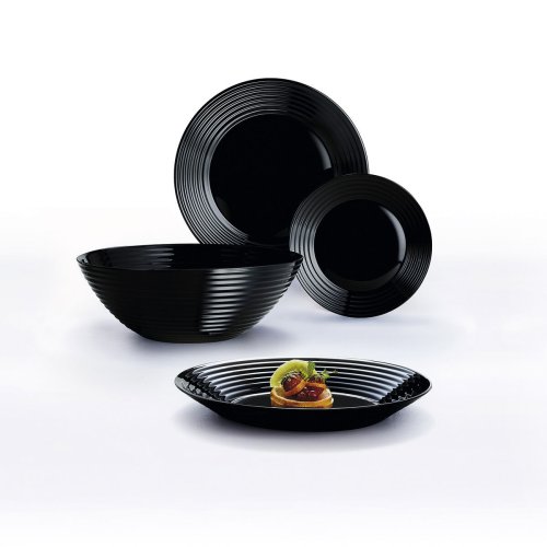 Skl Luminarc Harena Negro Svart Glas 16 cm (24 antal)