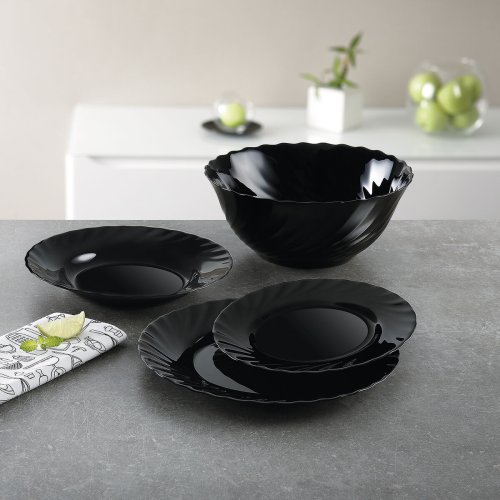 Djup tallrik Luminarc Trianon Svart Glas ( 22,5 cm) (24 antal)