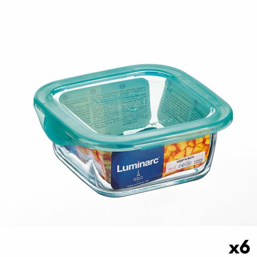 Fyrkantig matlda med lock Luminarc Keep'n Lagon 15,6 x 6,6 cm T