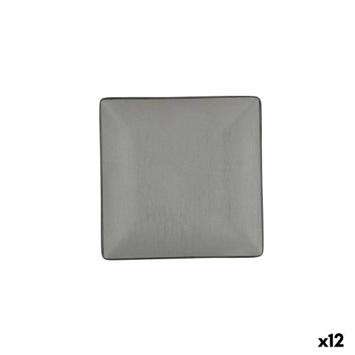 Platt skl Bidasoa Gio Svart Plast 18 x 18 cm (12 antal)