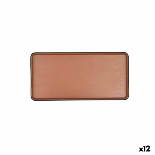 Snacksbricka Bidasoa Gio Brun Plast 24 x 11,5 cm (12 antal)