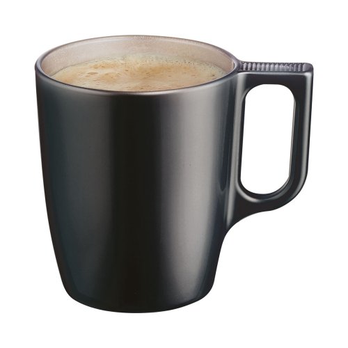 Mugg Luminarc Flashy Svart 250 ml Glas (6 antal)