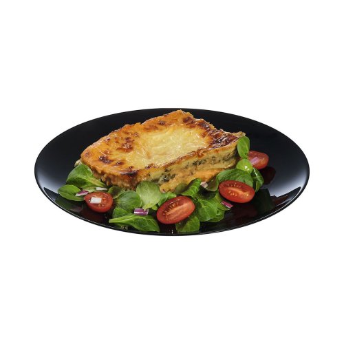 Platt skl Luminarc Zelie Negro Svart Glas  25 cm (12 antal)