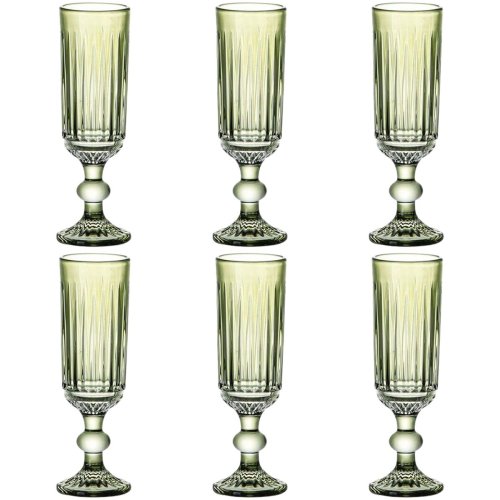 Glasset Home ESPRIT Grn Glas 6 x 6 x 18,4 cm (6 antal)